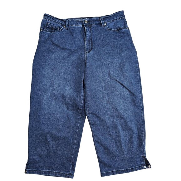 Gloria Vanderbilt Jeans Womens 14 Amanda All Around Slimming Denim Capri - Picture 1 of 12